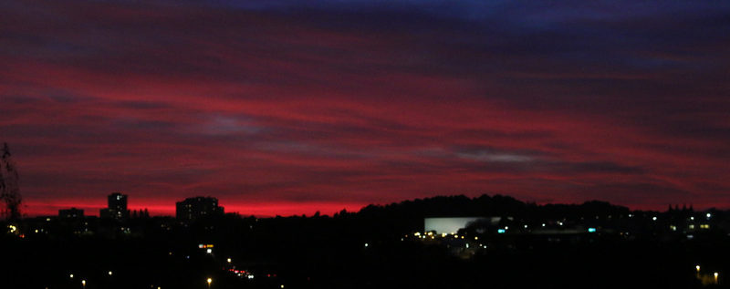 Coucher de soleil rose