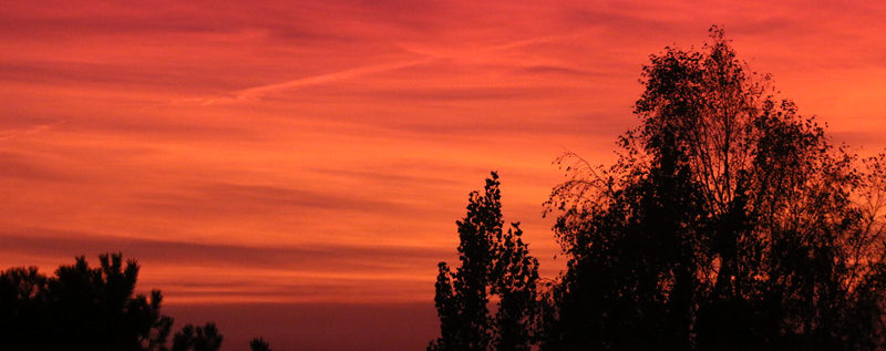 Coucher de soleil rouge